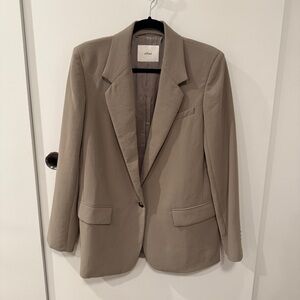 Aritzia Taupe Single-Button Blazer